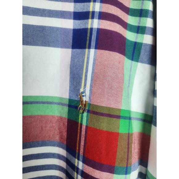Ralph Lauren Mens Button Down Shirt sz XLT plaid preppy Academia flesh pony - Picture 2 of 9